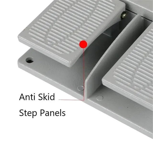 Alt view image 4 of 4 - YDT-16 Double Foot Switch Silver Copper Contact Reset Latching Aluminum AC380V DC220V Foot Pedal Switches 10A(Reset Copper ct)