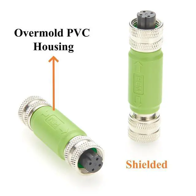 Alt view image 4 of 5 - Profinet M12 D Code 4 Pin Female to Female Inline Coupler 100Mbps Cat5e Ethernet Shielded Gender Changer IP67 Feedthrough Circular Socket for EtherNet/IP, EtherCAT, Modbus TCP (2PCS)