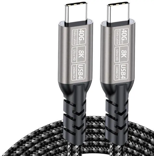 Main image of 8K USB4 Type C Cable 40Gbps 240W PD3.1 QC4.0 for 4/3 Fast Cable USB C to C Data Transfer(1m)