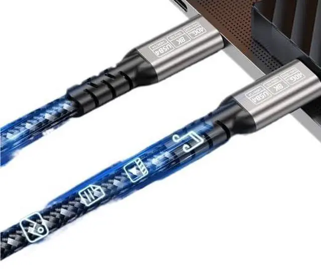 Alt view image 2 of 4 - 8K USB4 Type C Cable 40Gbps 240W PD3.1 QC4.0 for 4/3 Fast Cable USB C to C Data Transfer(1m)