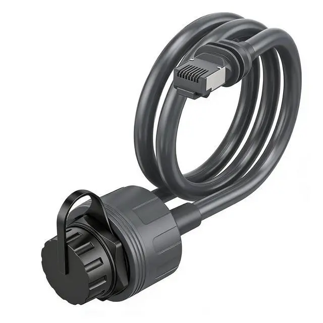 Alt view image 7 of 7 - Cosiki Rectangular Satellite Ethernet Adapter, SPX Male to RJ45 Female Adapter, IP68 Kit with 0.23AWG Shielded Cable, Ideal for Performance Gen3 Rectangular Satellite Devices