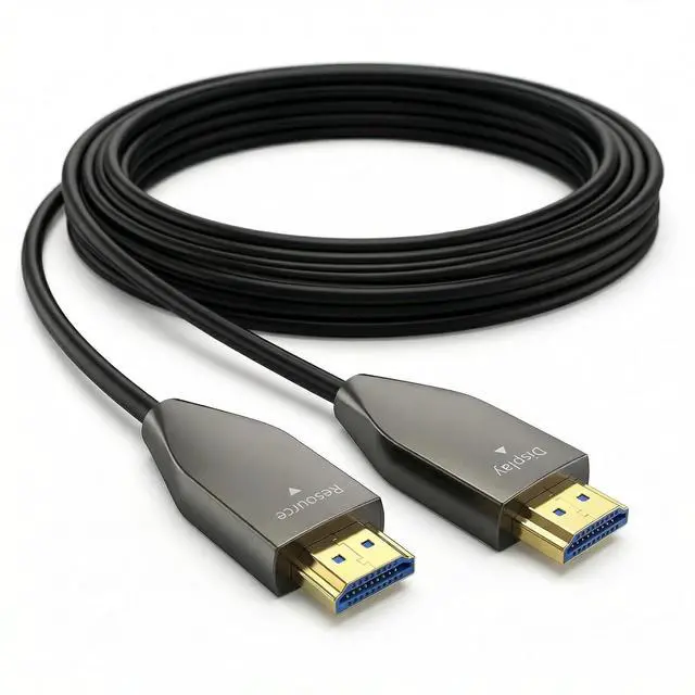 Main image of Fiber Optic HDMI Cable, Active Optical Cable (AOC) High Speed HDMI Cord for in-Wall Installation, Home Theater, Projector, TV and Gaming (8K@60Hz, 100, feet)