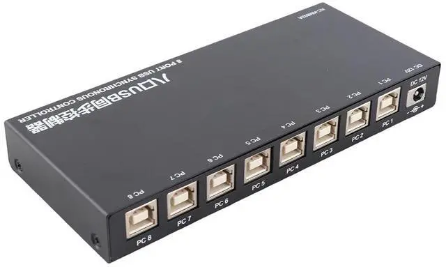 Main image of 8 Ports USB Synchronizer HighSpeed Controller KVM Switcher for Game Studios Metal Shell Black