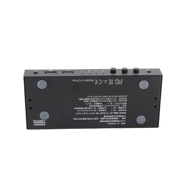 Alt view image 3 of 7 - 8 Ports USB Synchronizer HighSpeed Controller KVM Switcher for Game Studios Metal Shell Black