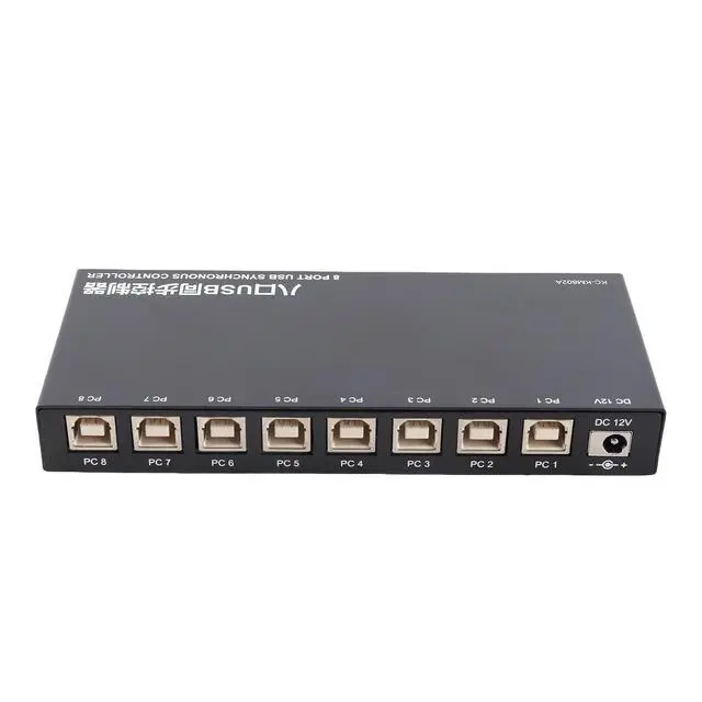 Alt view image 5 of 7 - 8 Ports USB Synchronizer HighSpeed Controller KVM Switcher for Game Studios Metal Shell Black