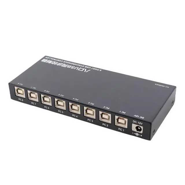 Alt view image 7 of 7 - 8 Ports USB Synchronizer HighSpeed Controller KVM Switcher for Game Studios Metal Shell Black