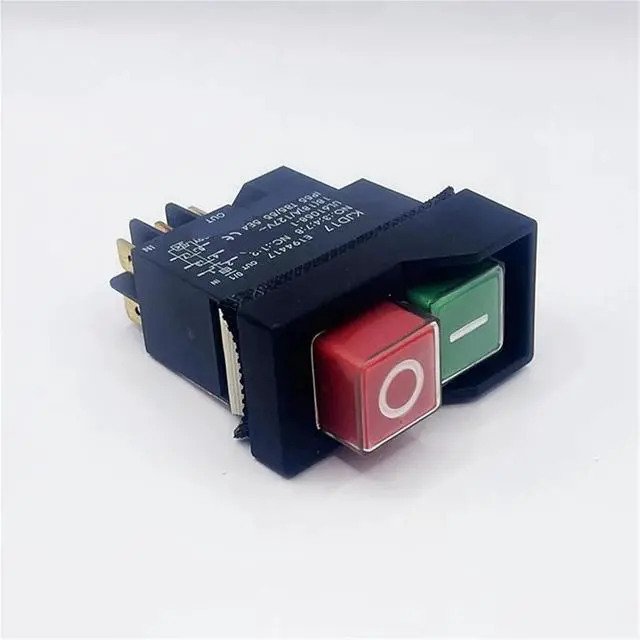 Alt view image 2 of 4 - 6 Pins Electromagnetic Start Push Button Switches 18A AC127V IP55 Waterproof Equipment Safety Switch