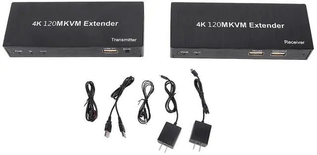 Main image of 120m 4K HD Multimedia KVM USB Extender, Transmit HD Video Over Cat5e/6/7 Cable, Remote Keyboard and Mouse Control, Wide Compatibility, Enhanced Performance