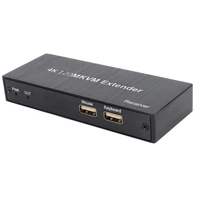 Alt view image 3 of 7 - 120m 4K HD Multimedia KVM USB Extender, Transmit HD Video Over Cat5e/6/7 Cable, Remote Keyboard and Mouse Control, Wide Compatibility, Enhanced Performance