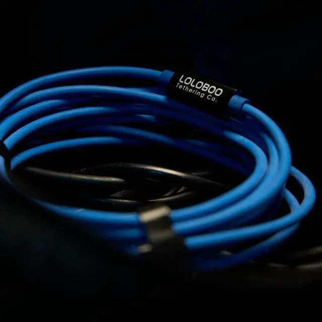 Alt view image 6 of 7 - Loloboo Tethering Cable, 10Gbps, USB-C Tethering, Triple-Shielded, Blue (16.4, feet)