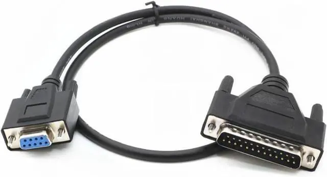 Main image of DB9 Female to DB25 Male Double Shielded RS232 Serial Cable 1 Meters for Printer Connection