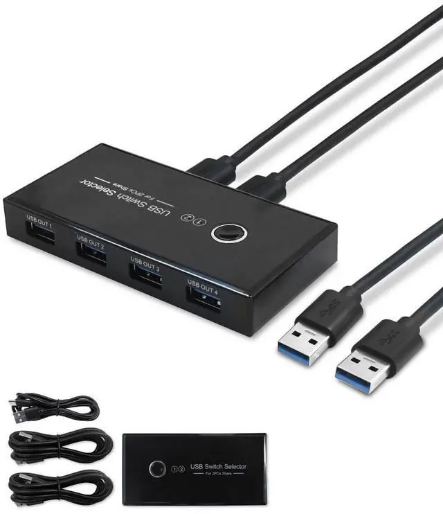 Main image of Sizkawil 2 in 4 USB Switcher, USB 3.0, Pack of 1