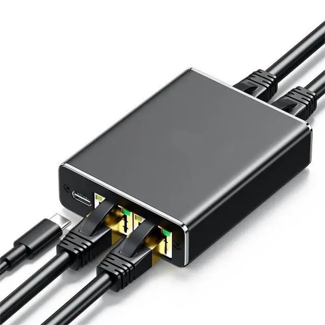 Alt view image 2 of 7 - 1000Mbps RJ45 Splitter 1 to 3 Ethernet Adapter LAN Connector Switch Coupler(1 to 3)