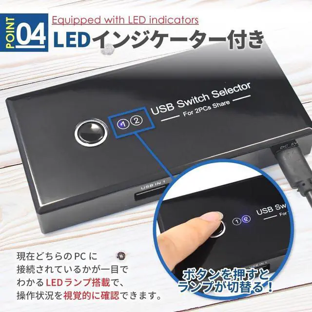Alt view image 5 of 6 - Sizkawil 2 in 4 USB Switcher, USB 3.0, Pack of 1
