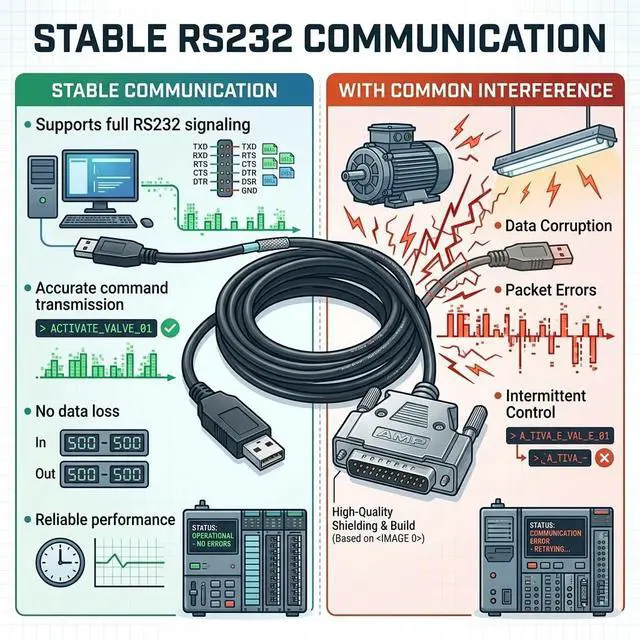 Alt view image 4 of 6 - FT232RL USB to DB25 Male Cable 1.8m for Roland Engravers, RS232 Serial Port PC Control/Data/Download Cable