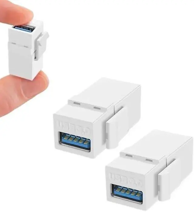 Alt view image 3 of 5 - USB 3.0 Ja1ck Inserts Equipment with USB Port Snap-in Connector Socket Adapter Port for Wall Plate Outlet Panel(Green)