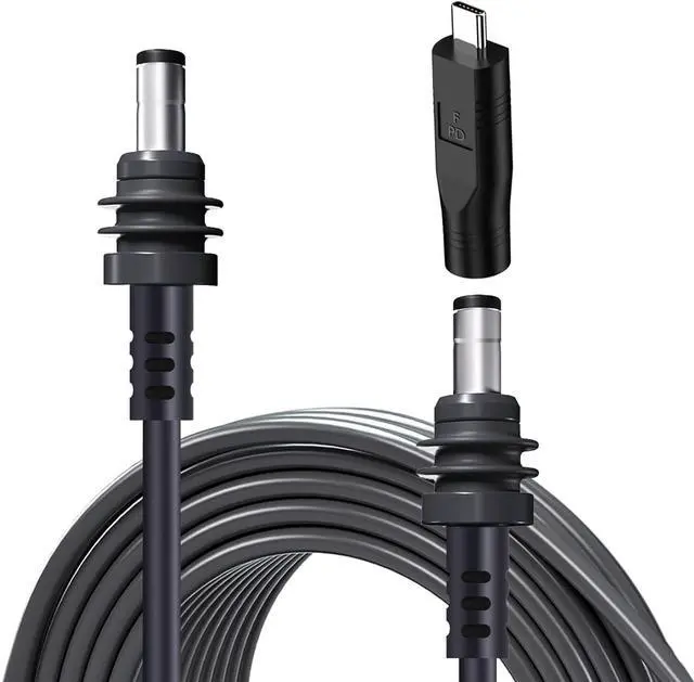 Main image of Starlink Mini DC Power Cable with USB C to DC Adapter, Type C Power Cable for Starlink Mini, Compatible with 65W+ PD 20V Protocol Power Supply/Source, Indoor/Outdoor Grey