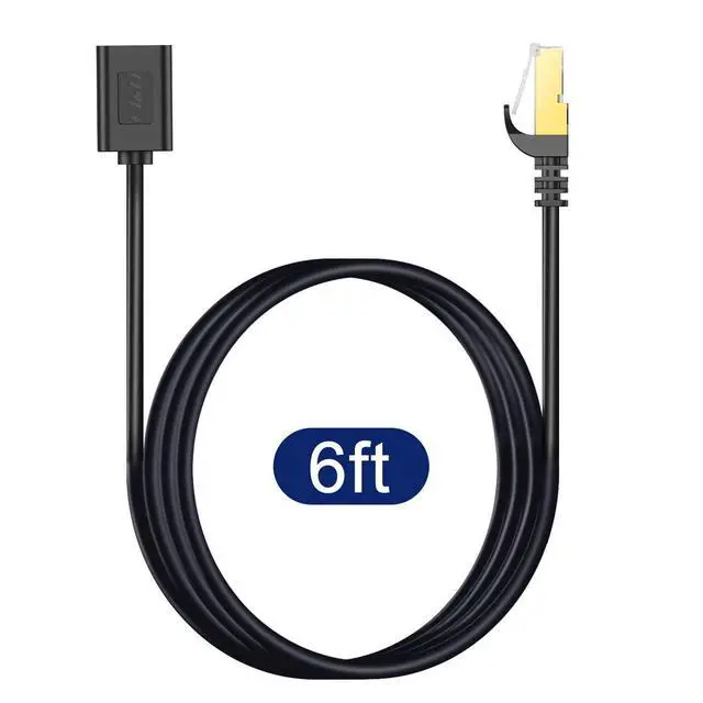 Alt view image 7 of 7 - J&D Cat6 Ethernet Cable 6 feet (10-Pack), Gold Plated RJ45, 10Gbps for Gaming/Streaming/Networking, Outdoor and Indoor