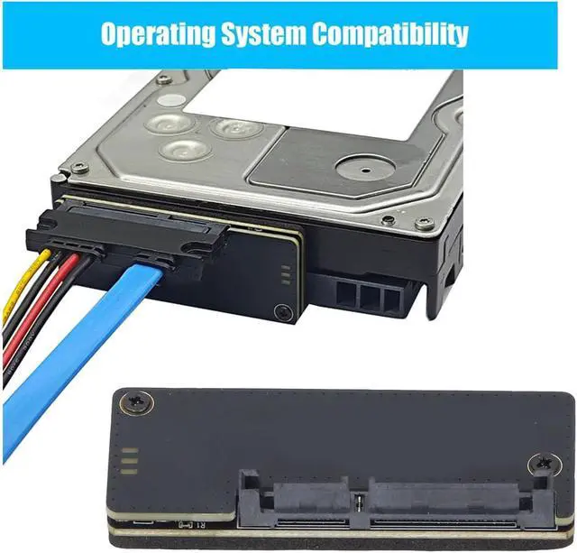 Alt view image 4 of 7 - 6Gbps Serial ATA to SAS Hard Drive Adapter, 22Pin 7 15Pin to 29Pin Converter, High Speed Data Transfer for Win 7 10 11, Stable Connection, Wide Compatibility, Easy System Upgrade