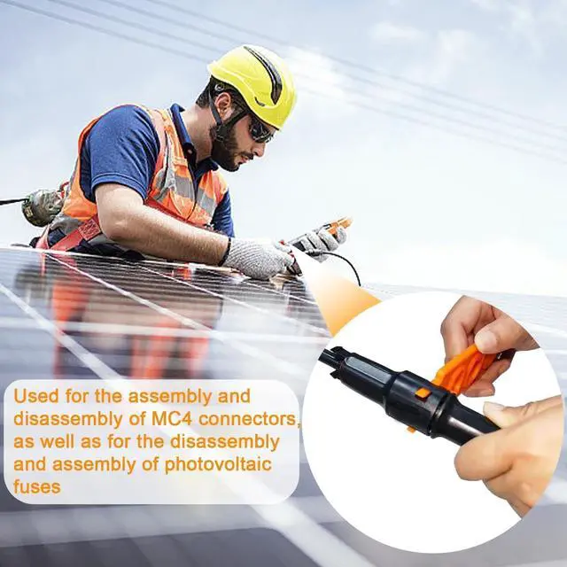 Alt view image 4 of 7 - Solar Connector Wrench Disconnect Tool Cable Wire Assembly and Disassembly Tool for Solar Panel Cable PV System Wire,Solar MC-4 Spanner Wrench Disconnect Tool 20PCS
