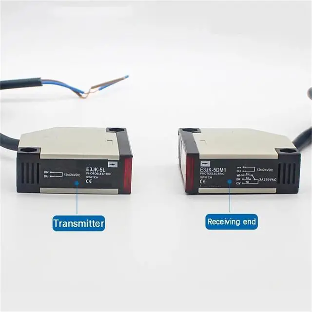 Alt view image 2 of 5 - E3JK-5DM1-5L 5m Detection gate Safety photocell/photoelectric Sensor/Garage Door Protection Proximity Switch Sensor(24-240V AC12-240V DC)