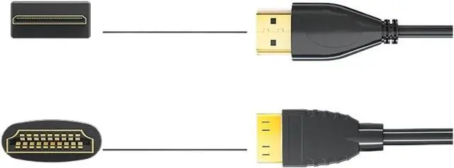 Alt view image 3 of 6 - 1080P MiniHDMI-Compatible Cable Suitable for DSLR Cameras HD TV Display HDMI-Compatible Cable 1M 300cm 5M(5m)