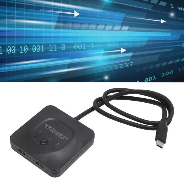 Alt view image 5 of 7 - USB C KVM Control, 2 Computers 1 Docking Station, High Speed Interface Switcher with 8K@60Hz, 100W PD Fast Charging, 10Gbps Data Transfer, USB C Controller for Dual Display, Includ