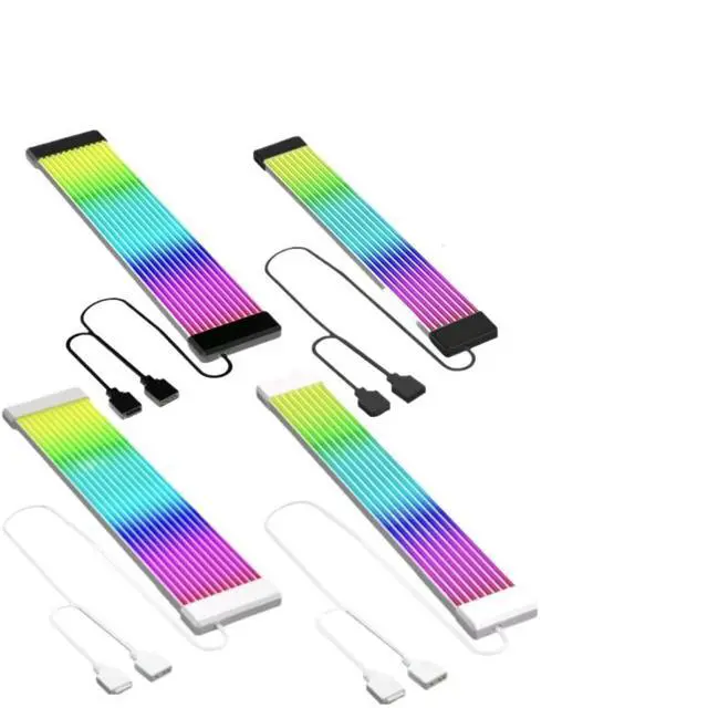Alt view image 2 of 6 - KUNSR 5V 3Pin RGB L*/ED Light Strip Bar 8/24PIN Motherboard Power Extension Cable Flexible L*/ED Strip Light DIY Kit for PC Case(X8)
