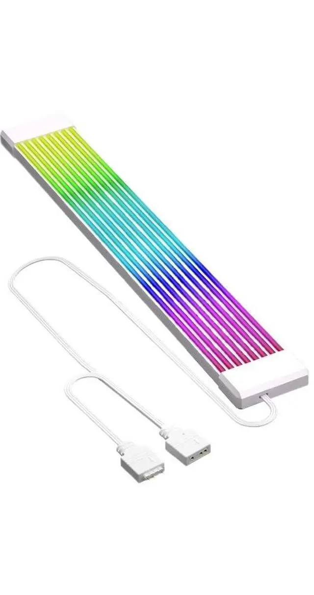 Alt view image 3 of 6 - KUNSR 5V 3Pin RGB L*/ED Light Strip Bar 8/24PIN Motherboard Power Extension Cable Flexible L*/ED Strip Light DIY Kit for PC Case(X8)