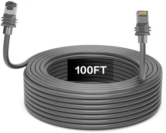 Main image of 100FT Starlink Gen 3 Ethernet Replacement Cable,Cat6 Shielded U/FTP,26AWG UV CMX PVC,Waterproof Satellite Starlink Standard V3