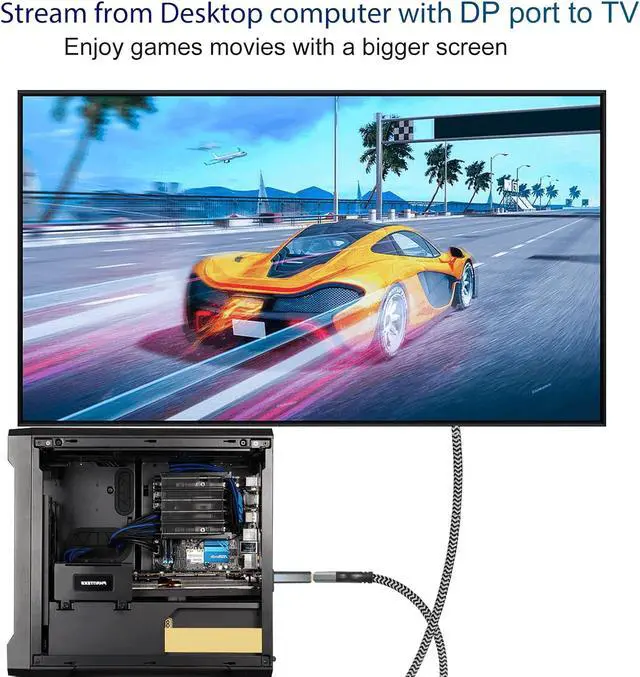 Alt view image 5 of 7 - DisplayPort to HDMI Adapter 4K 60Hz, DP to HDMI Converter Gold-Plated, 3840x2160@60Hz (4.2.0) / 30Hz (4.4.4) for Computer, Laptop, PC, Monitor, TV, Projector (10 Pack)