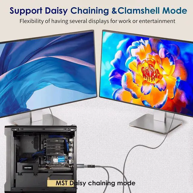 Alt view image 4 of 7 - DisplayPort to HDMI Adapter 4K 60Hz, DP to HDMI Converter Gold-Plated, 3840x2160@60Hz (4.2.0) / 30Hz (4.4.4) for Computer, Laptop, PC, Monitor, TV, Projector (10 Pack)