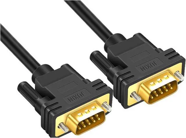 Main image of DB9 Serial Port Cable RS232 Connecting Line Male to Male and Female to Female 9-pin COM Port Line Direct Cross 485(3m 10ft,Pure Copper Gold M-M)