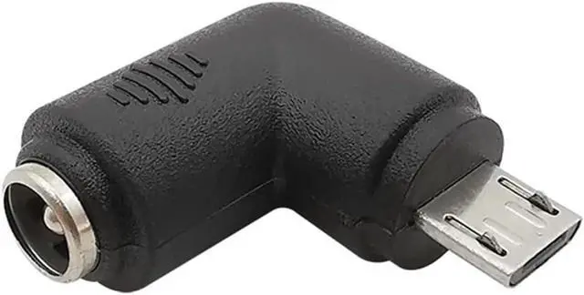 Alt view image 3 of 5 - 2/5/10Pcs Right Angle 5.5 * 2.1mm Female Jack to Mirco USB Male DC Power Connector Elbow 5.5x2.1mm DC Charging Adapter(10Pcs)