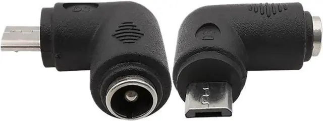 Main image of 2/5/10Pcs Right Angle 5.5 * 2.1mm Female Jack to Mirco USB Male DC Power Connector Elbow 5.5x2.1mm DC Charging Adapter(10Pcs)