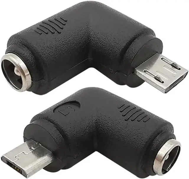 Alt view image 5 of 5 - 2/5/10Pcs Right Angle 5.5 * 2.1mm Female Jack to Mirco USB Male DC Power Connector Elbow 5.5x2.1mm DC Charging Adapter(10Pcs)