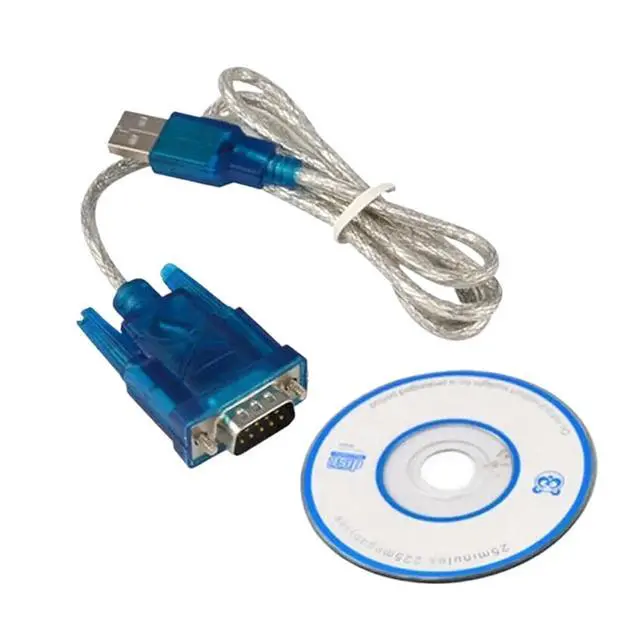 Alt view image 2 of 6 - 80cm USB 2.0 to Serial RS-232 DB9 9Pin Chipset Support Adapter RS232 ch340 Cable Converter