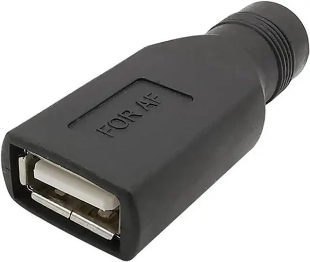 Alt view image 3 of 5 - 2/5Pcs USB 2.0 Female to 5.5 x 2.1mm Female DC Power Adapter USB 5V Connector Charger Converter Black(5Pcs)