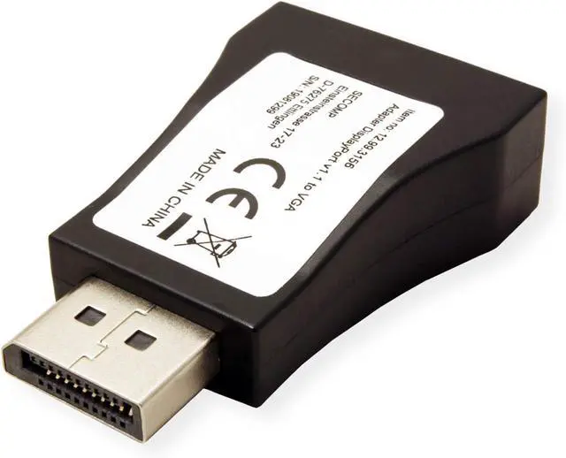 Alt view image 3 of 3 - Value DisplayPort VGA Adapter, DP ST - VGA BU, Active