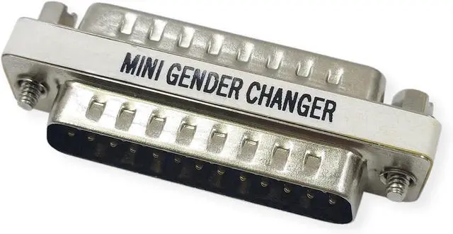 Alt view image 4 of 4 - VALUE Mini Gender Changer 25-Pin Male Plug