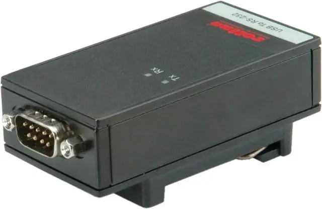 Alt view image 3 of 3 - Roline USB 2.0 to RS232 Adapter, for DIN Rail 1 Port - Cable Interface/Gender adapters (for DIN Rail 1 Port, Black, 22.5 x 42.5 x 85 mm)