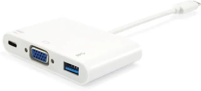Main image of Equip USB-C St -> VGA-/USB-A-BU PD-Adapter 0.15cm White