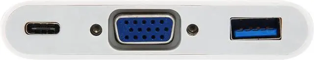 Alt view image 6 of 6 - Equip USB-C St -> VGA-/USB-A-BU PD-Adapter 0.15cm White
