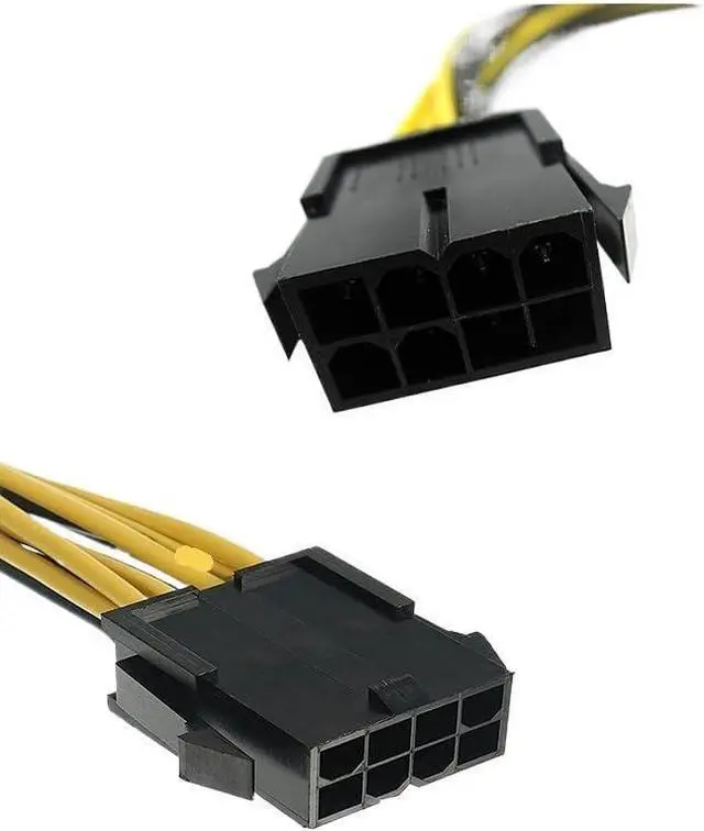 Alt view image 3 of 4 - KUNSR 6PCS GPU PCIe 8 Pin Female to 2X 8 Pin Male PCI Power Adapter Y-Splitter Extension Cable 9-inch