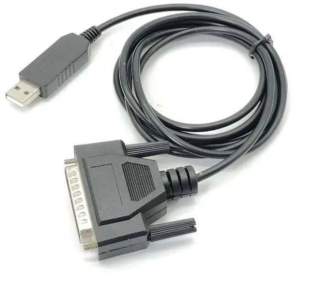 Main image of USB 2.0 Male to DB25 Male RS232 Serial Data Cable Parallel Printer Cable 2 Meter