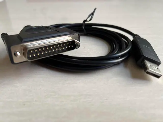 Alt view image 4 of 7 - USB 2.0 Male to DB25 Male RS232 Serial Data Cable Parallel Printer Cable 2 Meter