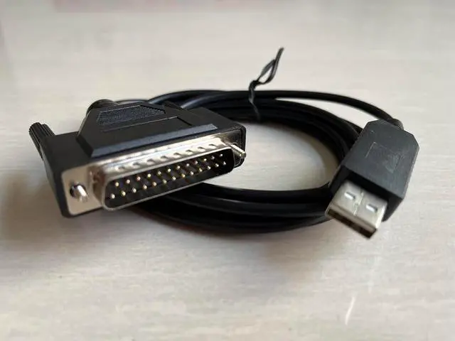 Alt view image 5 of 7 - USB 2.0 Male to DB25 Male RS232 Serial Data Cable Parallel Printer Cable 2 Meter