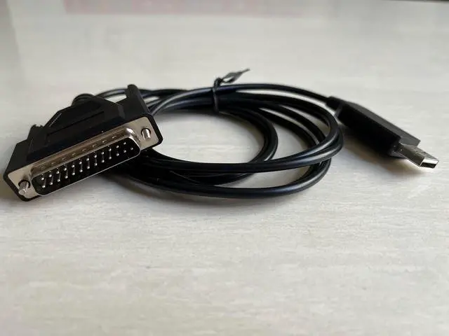 Alt view image 6 of 7 - USB 2.0 Male to DB25 Male RS232 Serial Data Cable Parallel Printer Cable 2 Meter