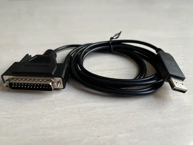 Alt view image 7 of 7 - USB 2.0 Male to DB25 Male RS232 Serial Data Cable Parallel Printer Cable 2 Meter