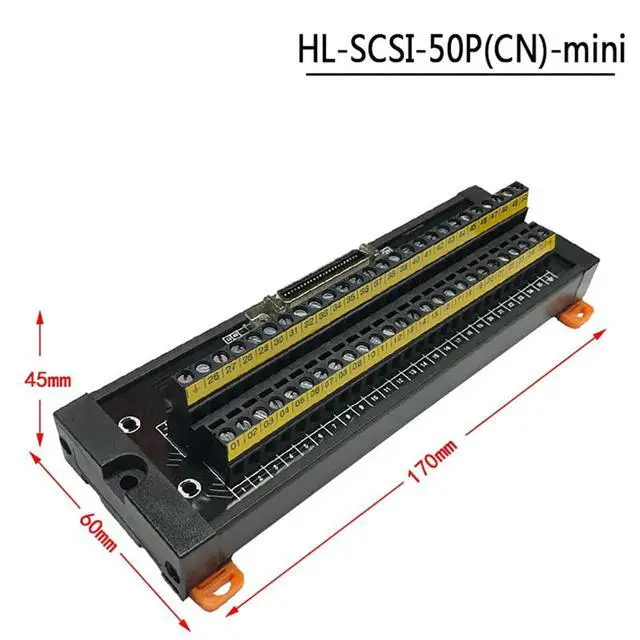 Alt view image 6 of 7 - HL-SCSI-50P SCSI50 50pin Relay Terminals Adapter Board for Servo CN1 ASD-BM-50A for A2/AB 2M(SCSI-mini 3m Cable)